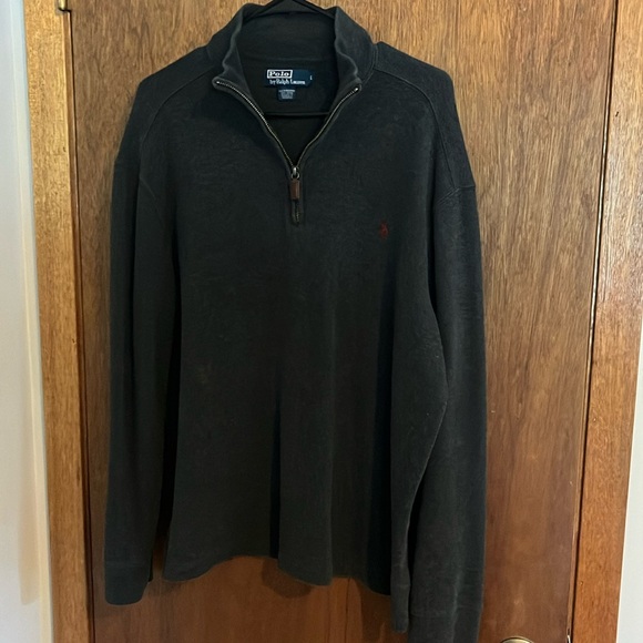 Ralph Lauren Men’s Quarter Zip Sweater Men’s Large Gray - Picture 1 of 4